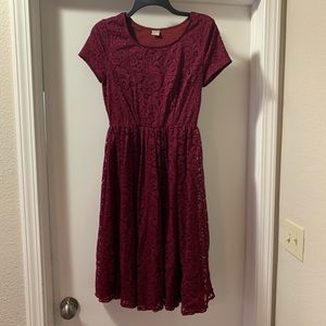 Red Lace Bridesmaid Dress